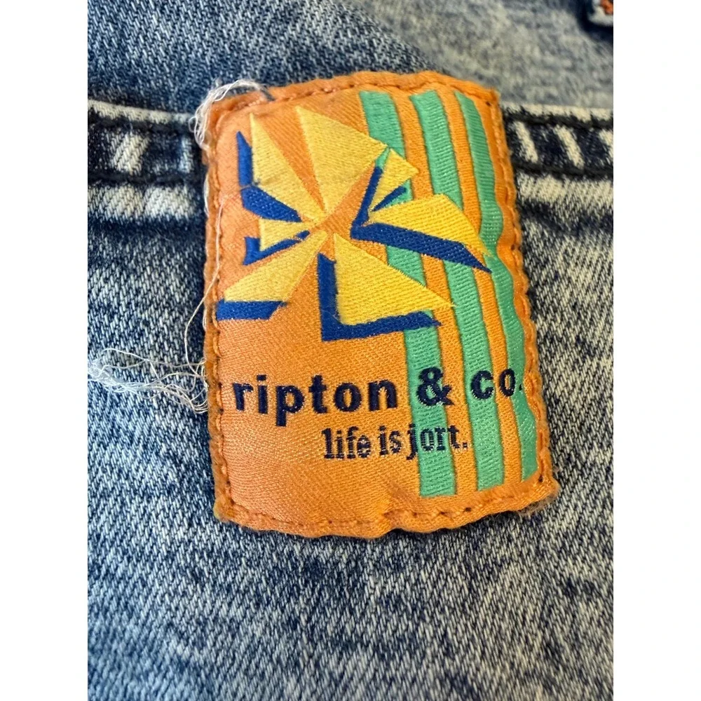 Ripton Superlite Jeans 30x28  Acid Wash Relaxed Straight Raw Hem - Picture 7 of 8